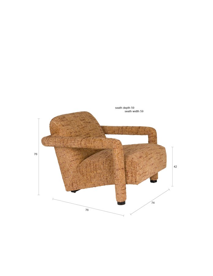 DUTCHBONE Loungef�t�lj Kent Ochre