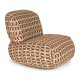 BOLD MONKEY Loungef�t�lj Ritz Beige Br�nd Orange