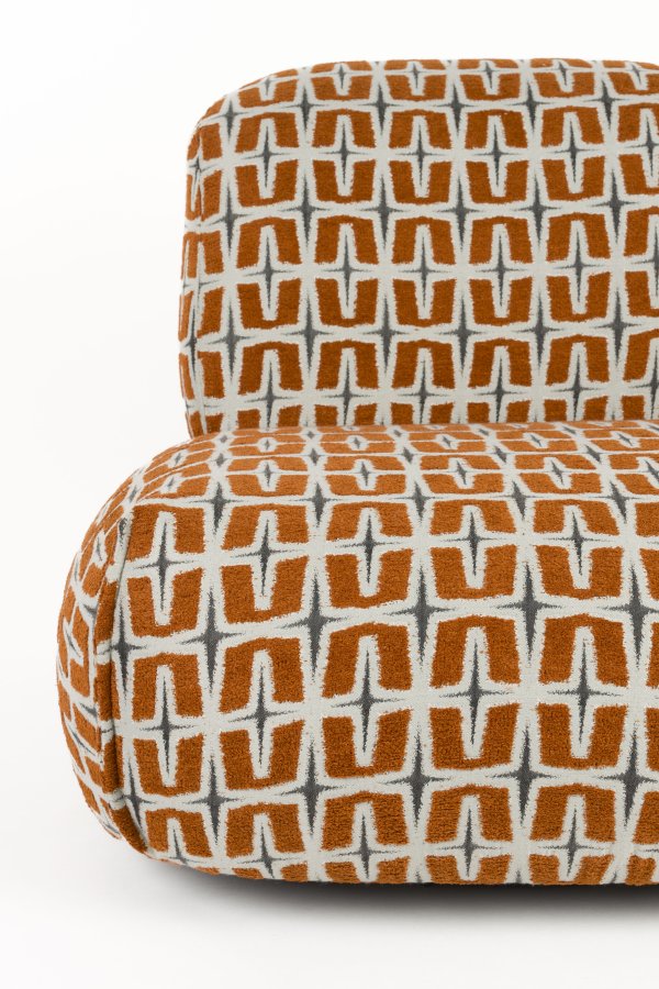 BOLD MONKEY Loungef�t�lj Ritz Beige Br�nd Orange