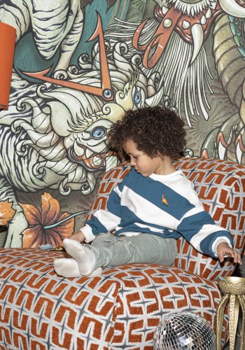 BOLD MONKEY Loungef�t�lj Ritz Beige Br�nd Orange