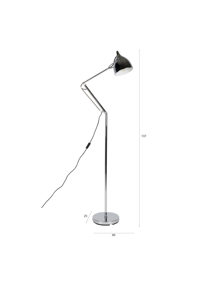 ZUIVER Golvlampsl�sare krom