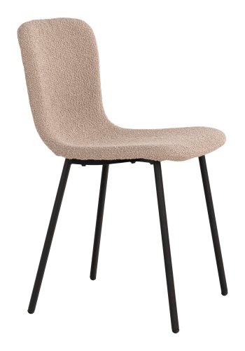 HOUSE NORDIC Halden spisestuestol - beige boucléstoff og sort metall