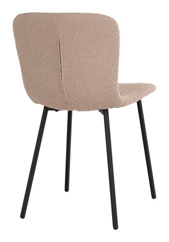 HOUSE NORDIC Halden spisestuestol - beige boucléstoff og sort metall