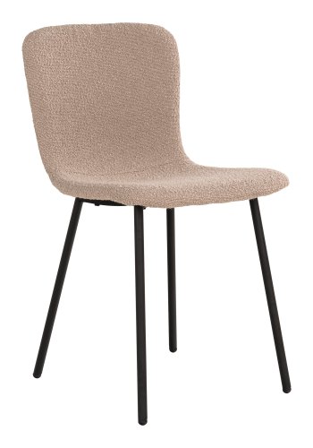 HOUSE NORDIC Halden spisestuestol - beige boucléstoff og sort metall