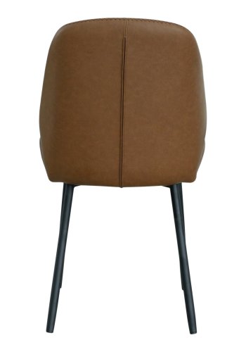 HOUSE NORDIC Monte Carlo spisestuestol - brun PU og sort metall