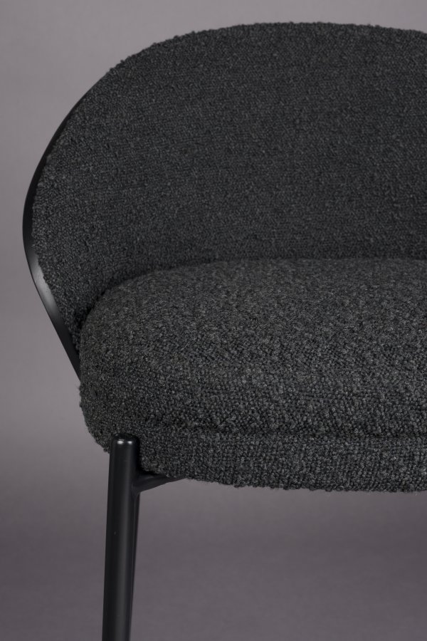 DUTCHBONE barstol Rodin Boucl&eacute; svart