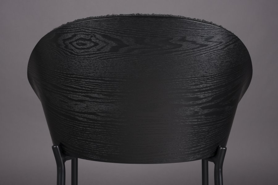 DUTCHBONE barstol Rodin Boucl&eacute; svart
