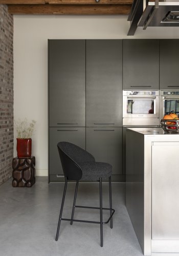 DUTCHBONE barstol Rodin Boucl&eacute; svart