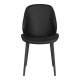 HOUSE NORDIC Monte Carlo spisestuestol - sort PU og sort metall