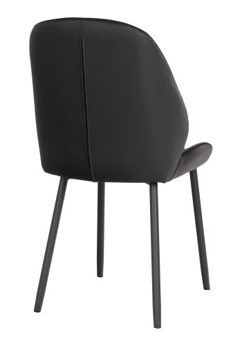 HOUSE NORDIC Monte Carlo spisestuestol - sort PU og sort metall