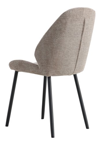 HOUSE NORDIC Monte Carlo spisestuestol - steingr polyesterstoff og sort metall