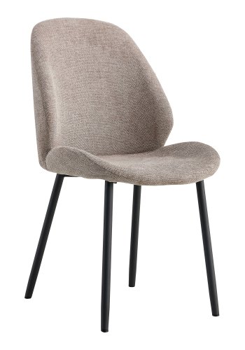 HOUSE NORDIC Monte Carlo spisestuestol - steingr polyesterstoff og sort metall