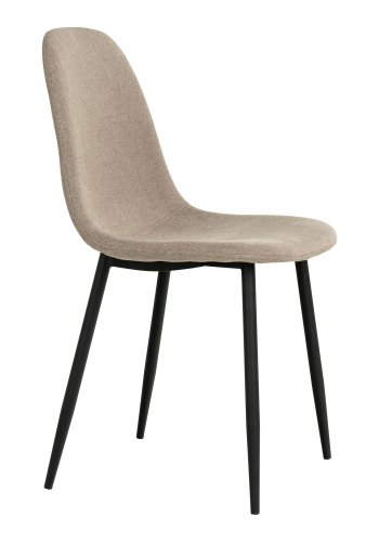 HOUSE NORDIC Stockholm spisestol - steingr stoff og sort metall