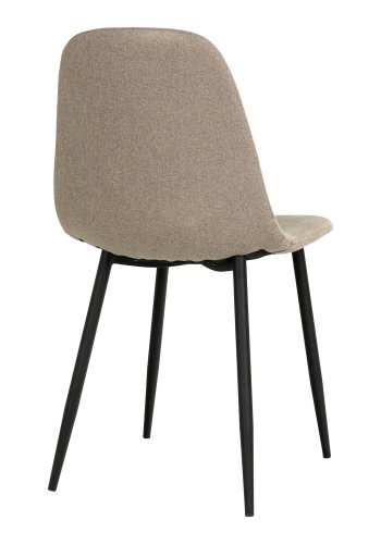 HOUSE NORDIC Stockholm spisestol - steingr stoff og sort metall