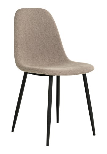 HOUSE NORDIC Stockholm spisestol - steingr stoff og sort metall
