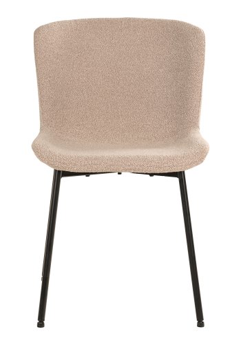 HOUSE NORDIC Maceda spisestuestol - beige boucléstoff og sort stl