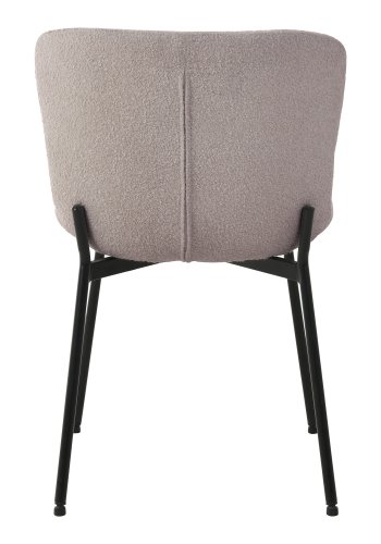 HOUSE NORDIC Maceda spisestuestol - beige boucléstoff og sort stl