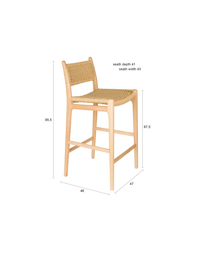 DUTCHBONE barstol Cecile natur