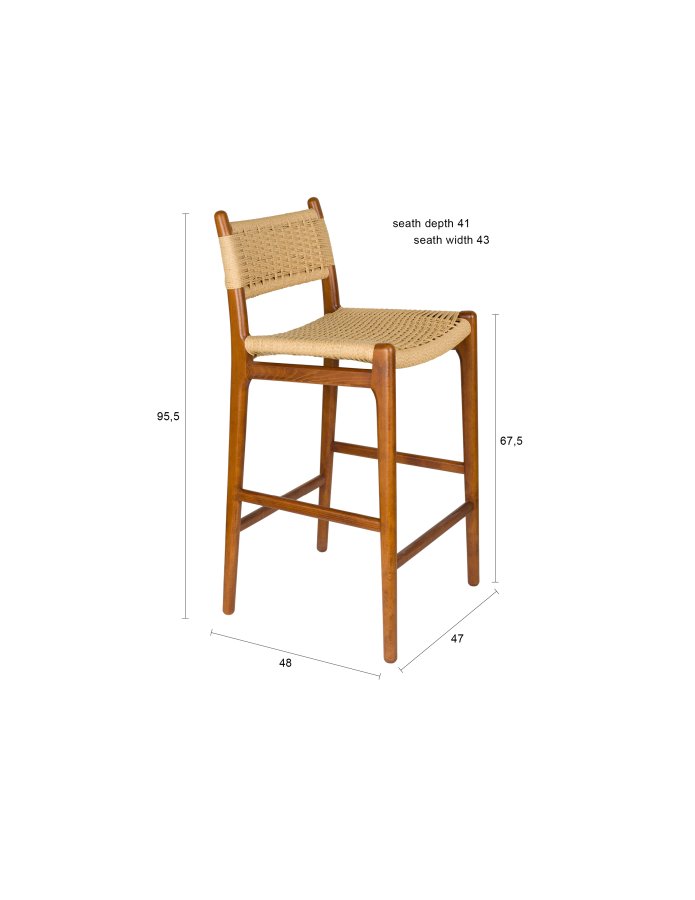 DUTCHBONE barstol Cecile valn&ouml;t