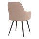 HOUSE NORDIC Harbo spisebordstol, med armlener - beige boucléstoff og sort metall
