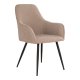 HOUSE NORDIC Harbo spisebordstol, med armlener - beige boucléstoff og sort metall