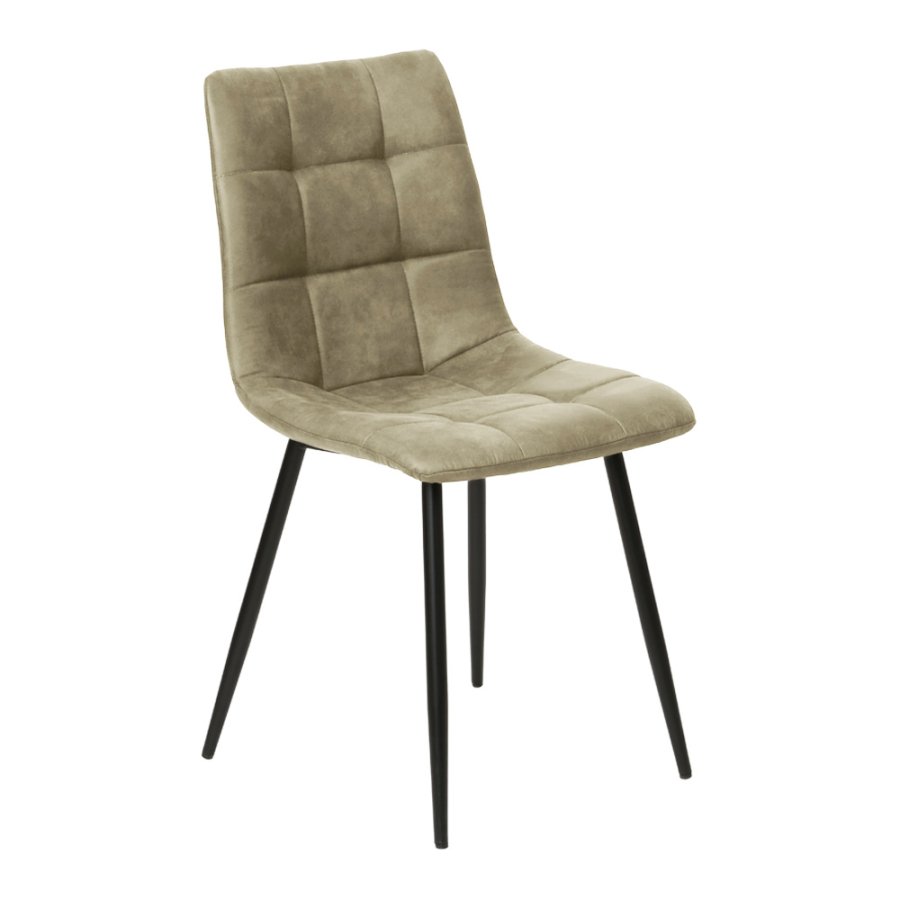 HOUSE NORDIC Middelfart spisestol - lysebrunt mikrofiberstoff