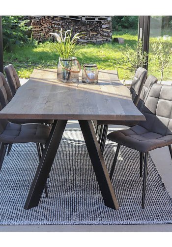 HOUSE NORDIC Middelfart spisestol - grtt mikrofiberstoff