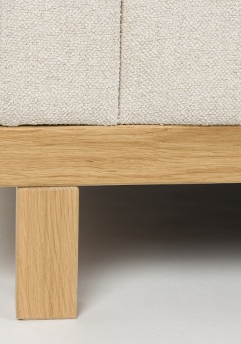 ZUIVER Blossom 4,5 pers. sofa - sand polyakryl og natur egetr�
