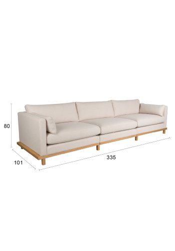 ZUIVER Soffa Blossom 4,5-sits Ek Sand