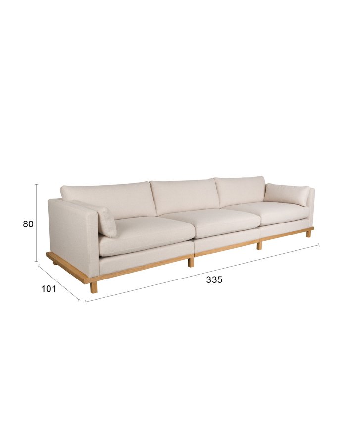 ZUIVER Soffa Blossom 4,5-sits Ek Sand