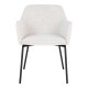 HOUSE NORDIC Spisestuestol, hvit bouclé med sorte ben, HN1270
