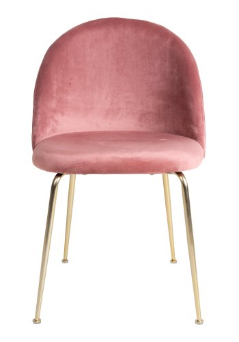 HOUSE NORDIC Geneve spisestol - rosa/messing velur/stl 