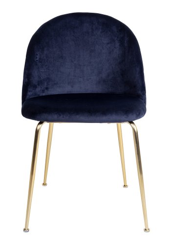 HOUSE NORDIC Geneve spisestol - bl/messing velur/stl 