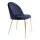 HOUSE NORDIC Geneve spisestol - bl/messing velur/stl 
