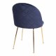 HOUSE NORDIC Geneve spisestol - bl/messing velur/stl 