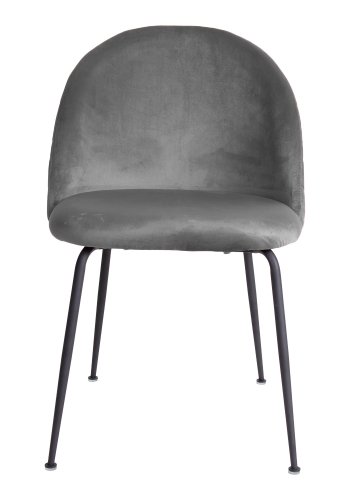 HOUSE NORDIC Geneve spisestol - gr/svart velur/stl 
