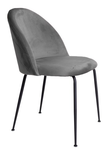 HOUSE NORDIC Geneve spisestol - gr/svart velur/stl 