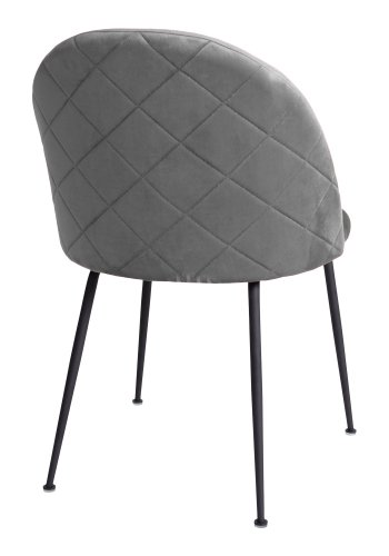 HOUSE NORDIC Geneve spisestol - gr/svart velur/stl 