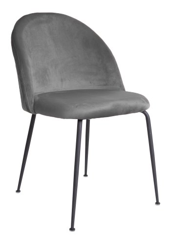 HOUSE NORDIC Geneve spisestol - gr/svart velur/stl 