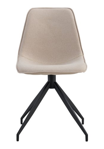 HOUSE NORDIC Monaco spisebordsstol, med dreibar sokkel - ekte polyesterstoff og sort metall