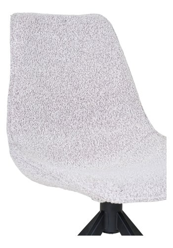 HOUSE NORDIC Monaco spisestuestol, med svingbar base - sand boucl-stoff og svart stl
