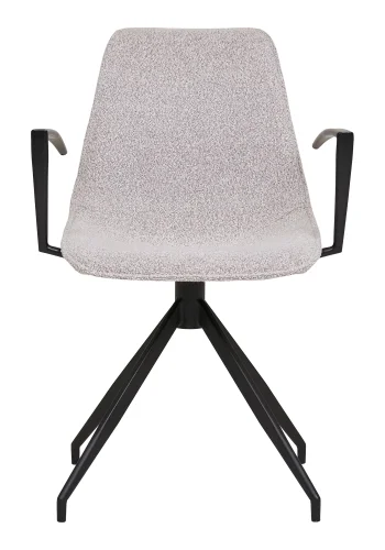 HOUSE NORDIC Monaco spisestol - Spisestol, svingbar base, armlener, boucl, sand med svarte ben, HN1267