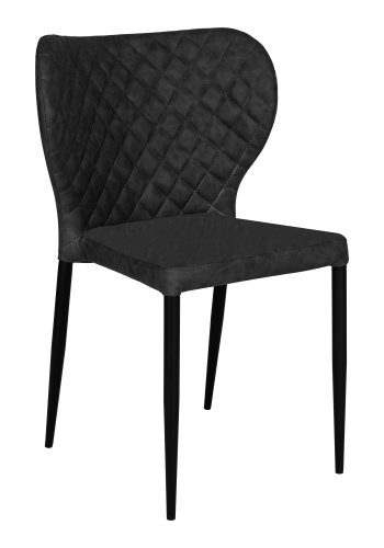 HOUSE NORDIC Pisa spisebordsstol, stabelbar - sort PU og stl