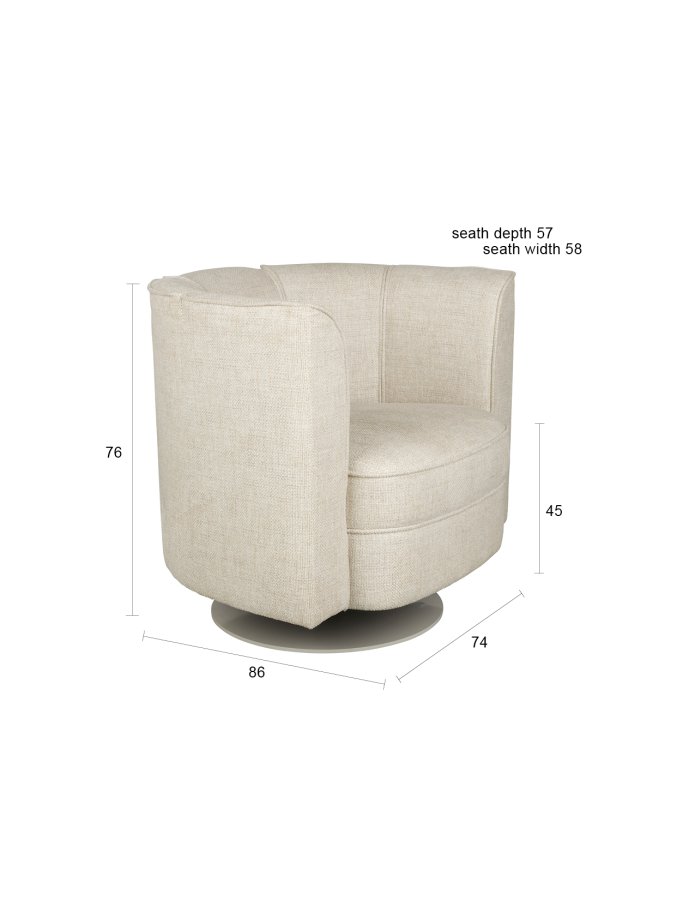 DUTCHBONE Loungef�t�lj Blomma Beige