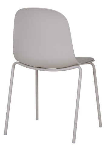 HOUSE NORDIC Madalena spisestuestol - lys gr plast/polyesterstoff/stl