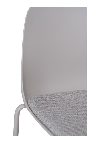 HOUSE NORDIC Madalena spisestuestol - lys gr plast/polyesterstoff/stl