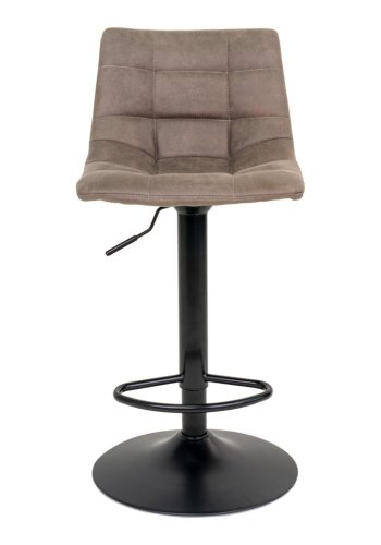 HOUSE NORDIC Middelfart barstol - lysebrunt stoff og sort stl