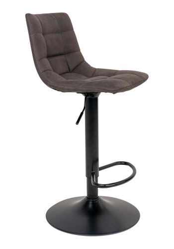 HOUSE NORDIC Middelfart barstol - mrkegr stoff og sort stl