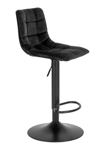 HOUSE NORDIC Medium barkrakk, med ryggsttte, fotsttte, justerbar hyde - svart velour og svart stl