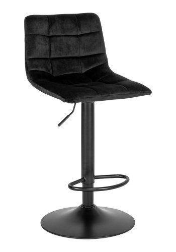 HOUSE NORDIC Medium barkrakk, med ryggsttte, fotsttte, justerbar hyde - svart velour og svart stl